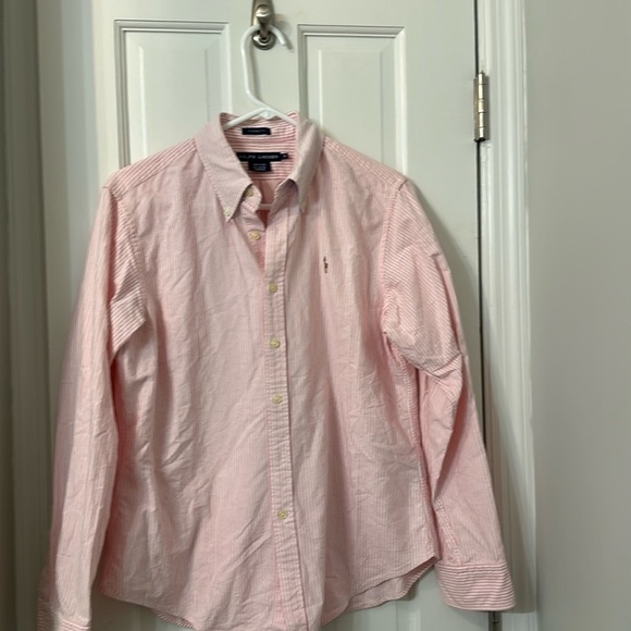 Ralph Lauren Black Label Other - Boys black label Ralph Lauren Oxford pink stripe 12 like new